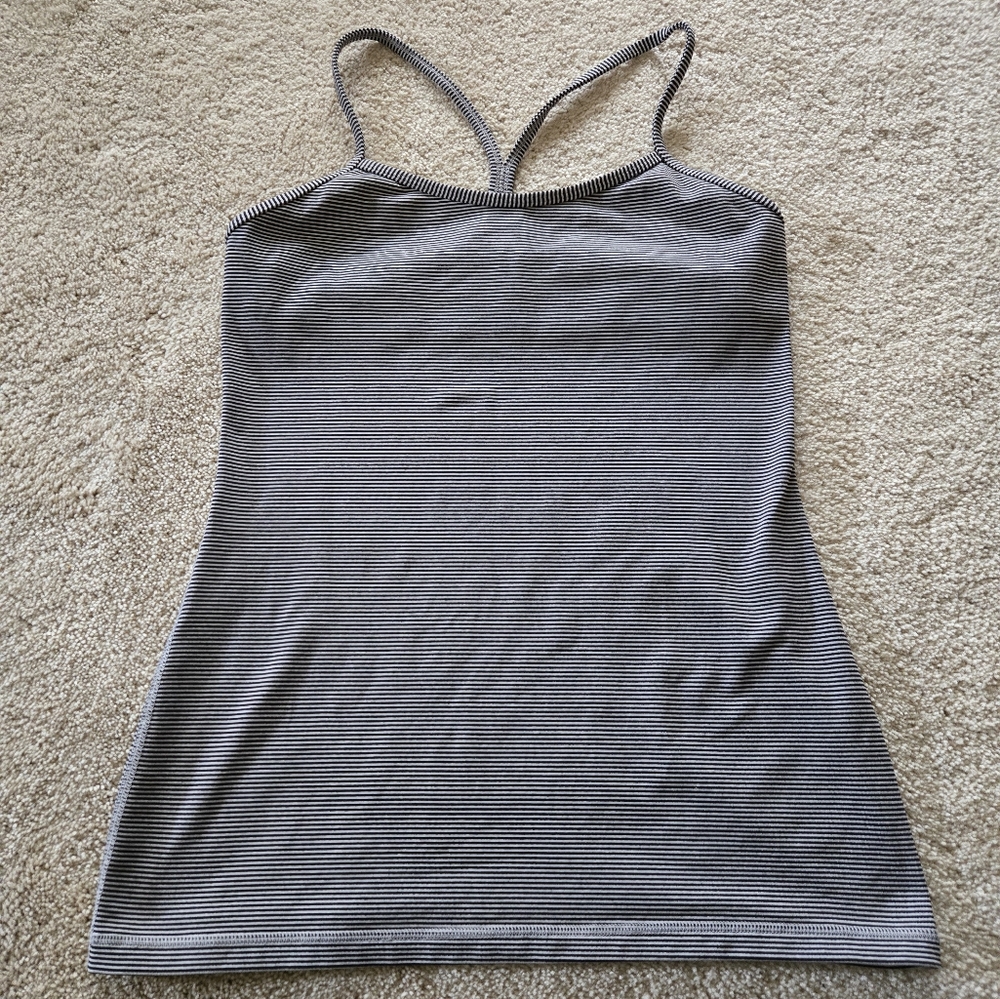 Lululemon Striped Gray Tank Top